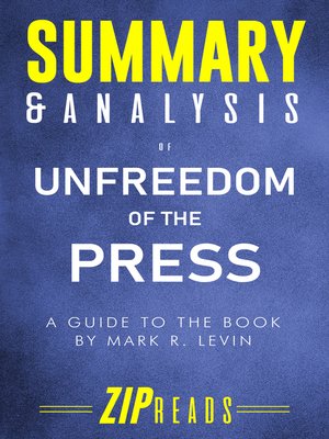 cover image of Summary & Analysis of Unfreedom of the Press
